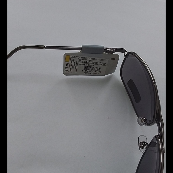 Men's Square Black Aviator Light Tinted Mirrored - Picture 5 of 6